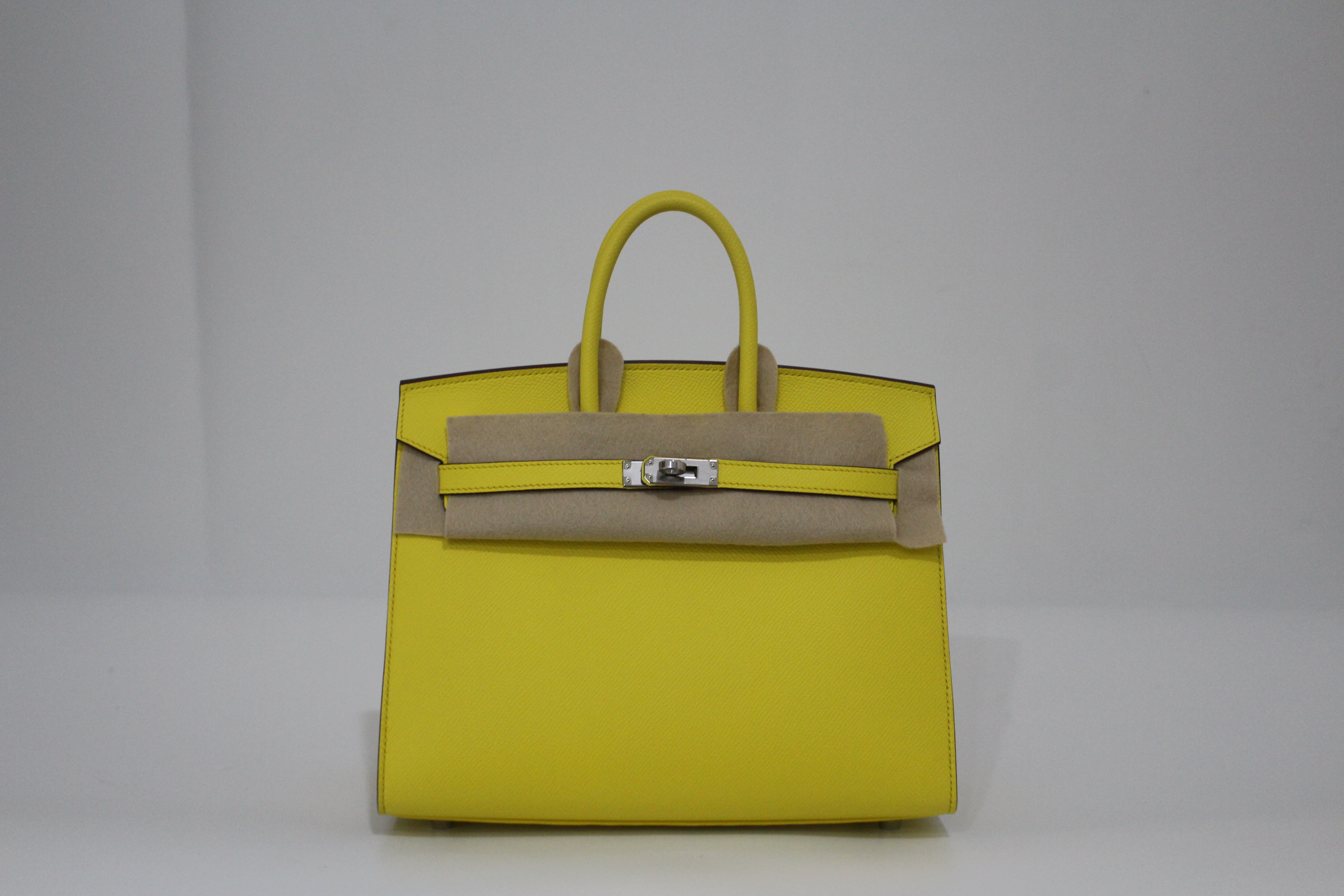 에르메스 셀리에 존시트론(엘로우)버킨25㎝/실버