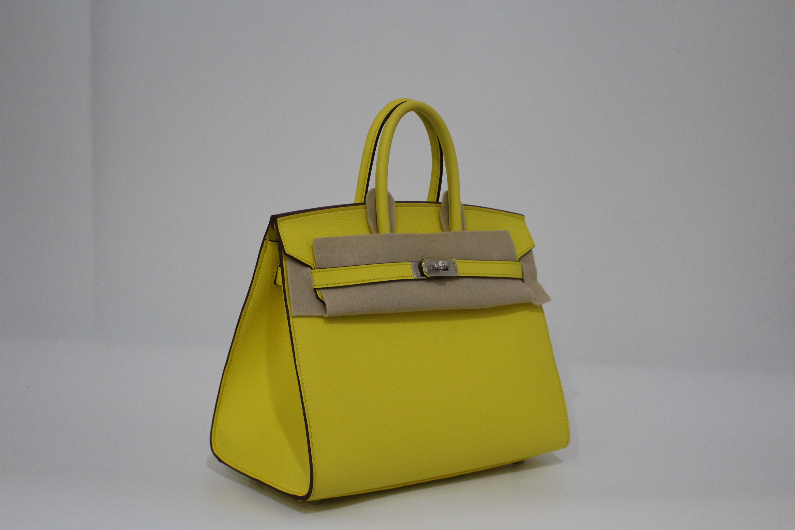 에르메스 셀리에 존시트론(엘로우)버킨25㎝/실버