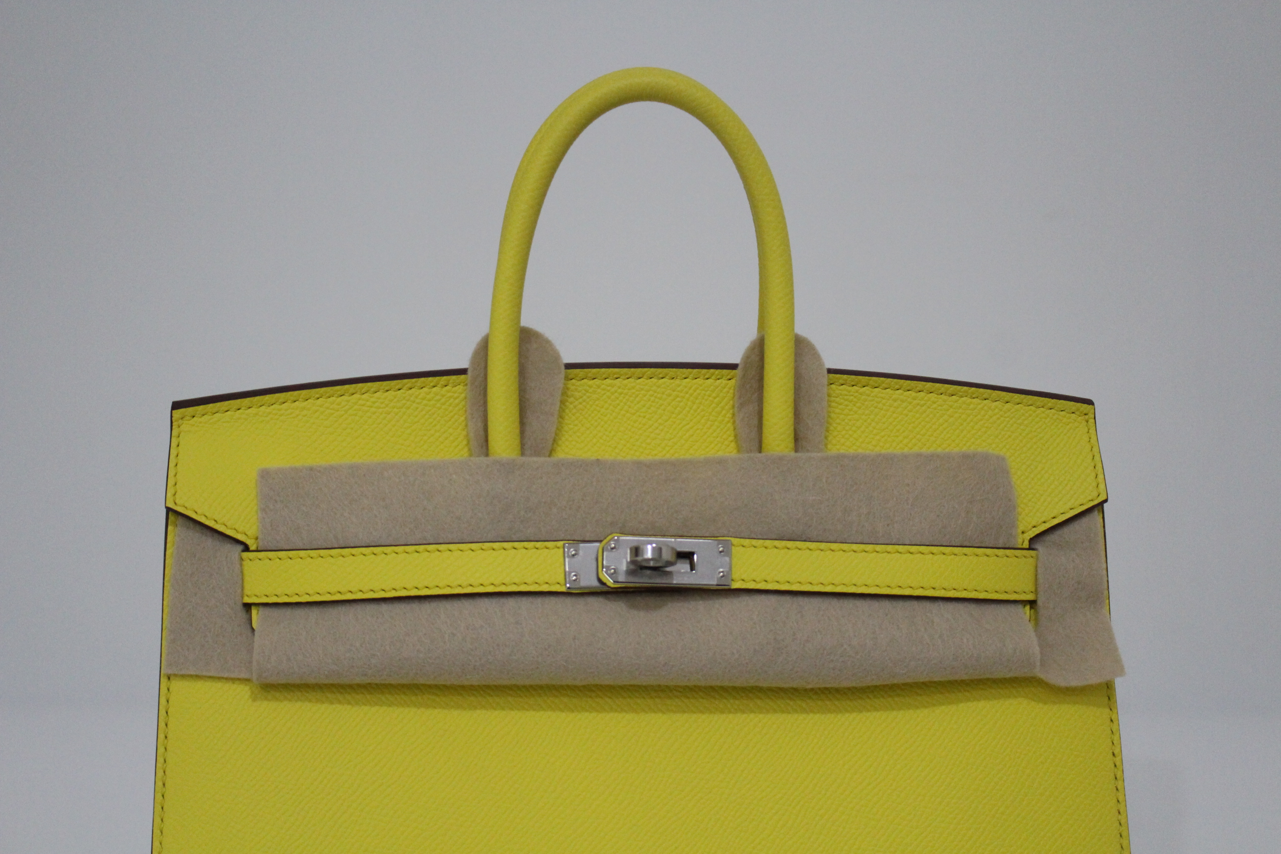 에르메스 셀리에 존시트론(엘로우)버킨25㎝/실버